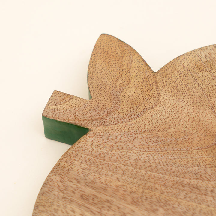 Apple Mango Wood Serving Board with Colour Edge Trim