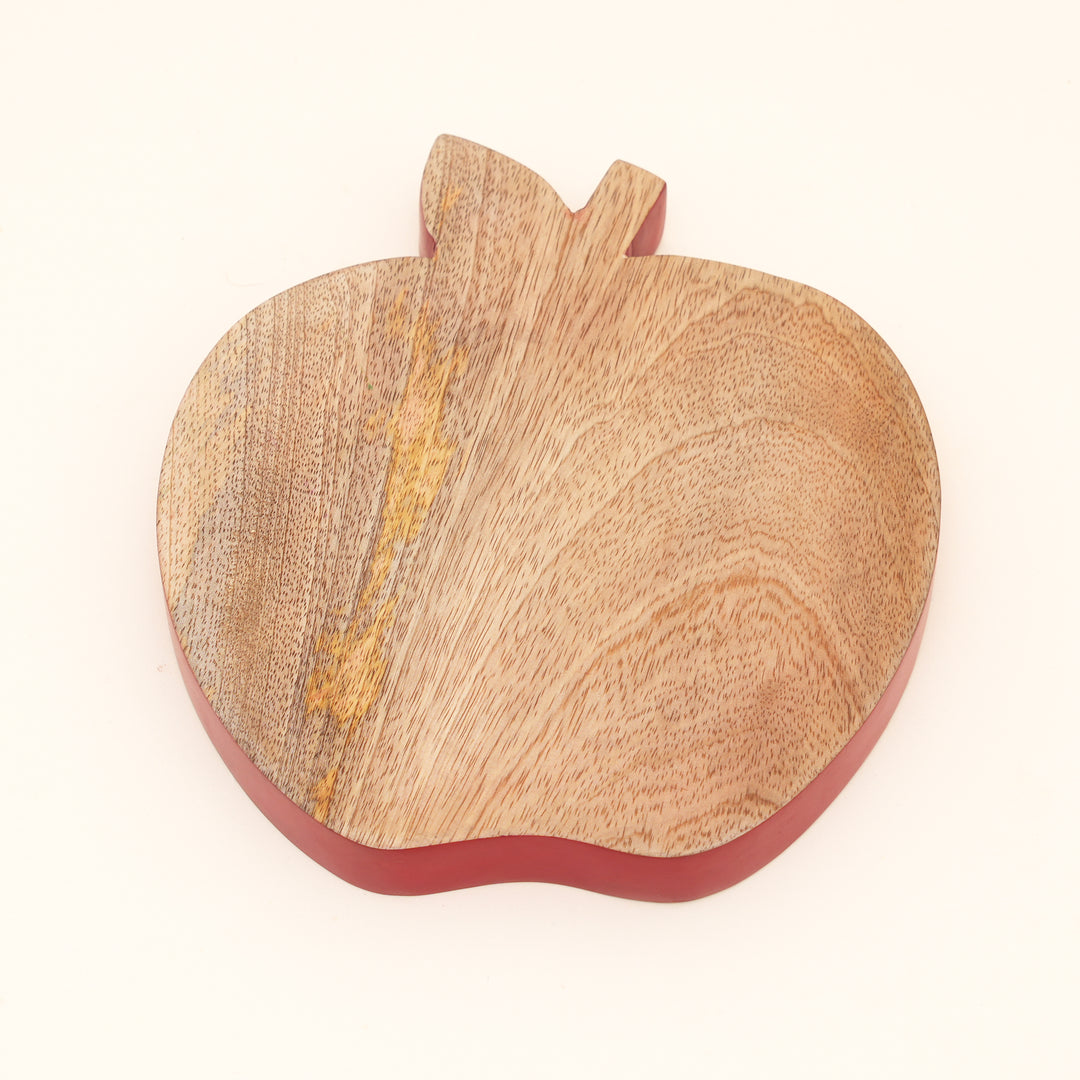 Apple Mango Wood Serving Board with Colour Edge Trim