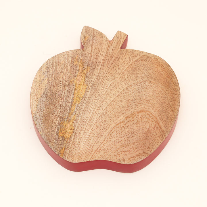 Apple Mango Wood Serving Board with Colour Edge Trim