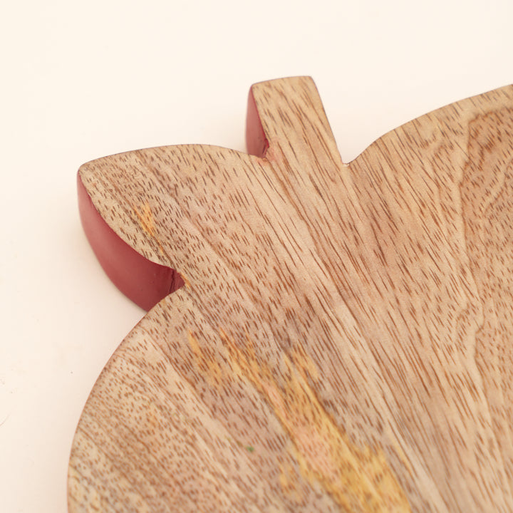 Apple Mango Wood Serving Board with Colour Edge Trim
