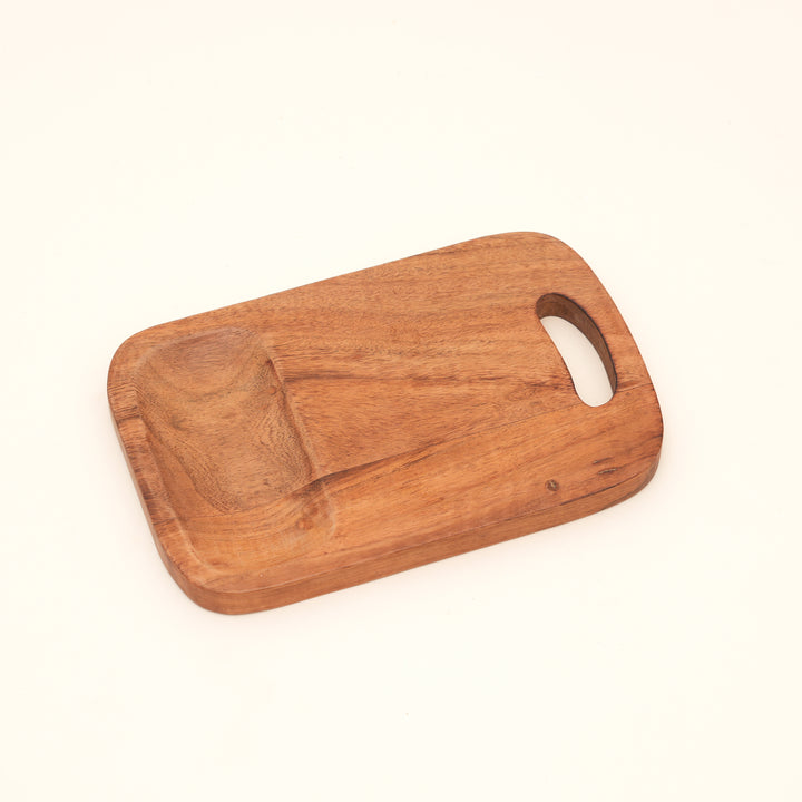 Acacia Wood Serving & Chopping Board with Grip Handle