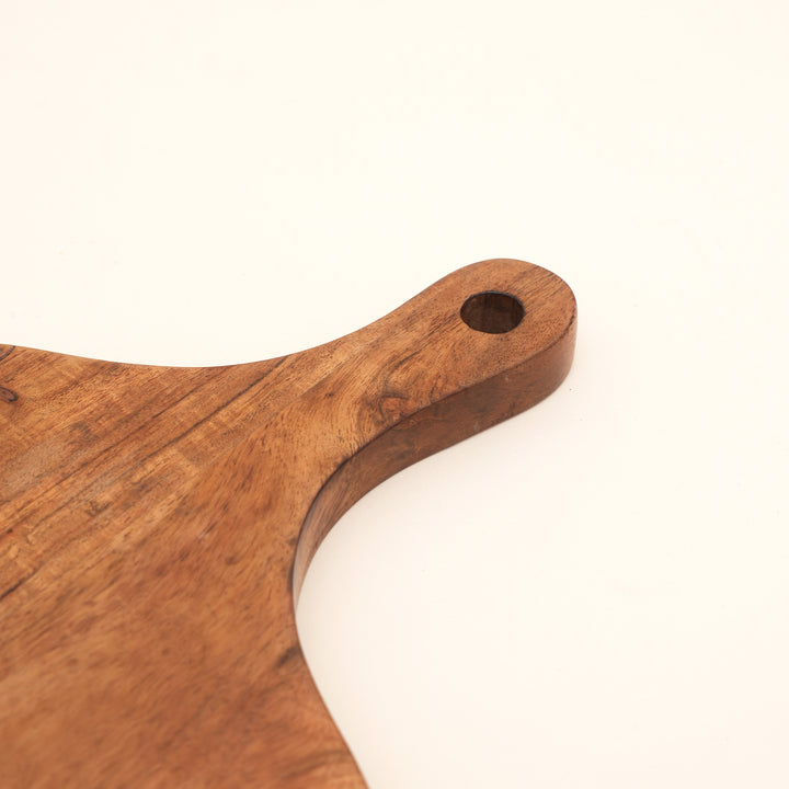 Solid Acacia Wood Chopping Board with Handle 24x40cm