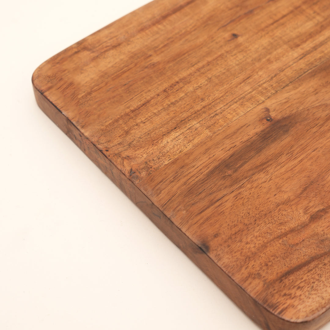 Solid Acacia Wood Chopping Board with Handle 24x40cm