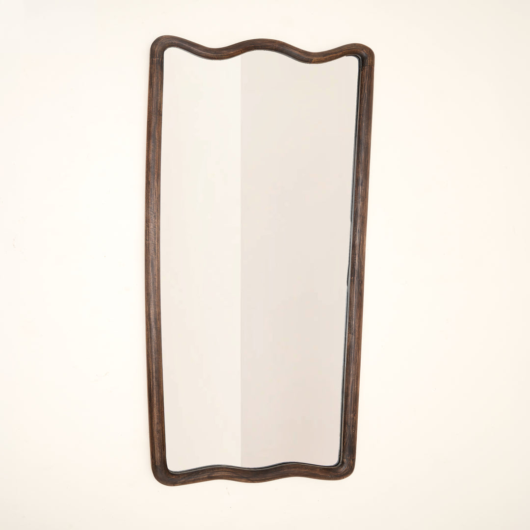 Soft Wave Full Length Mirror in Solid Mango Wood 80x180 cm