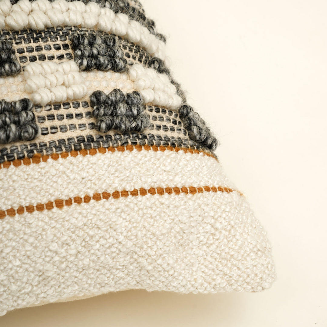 Colorful Multi Handwoven Cushion Cover – Handmade Textured Home Accent