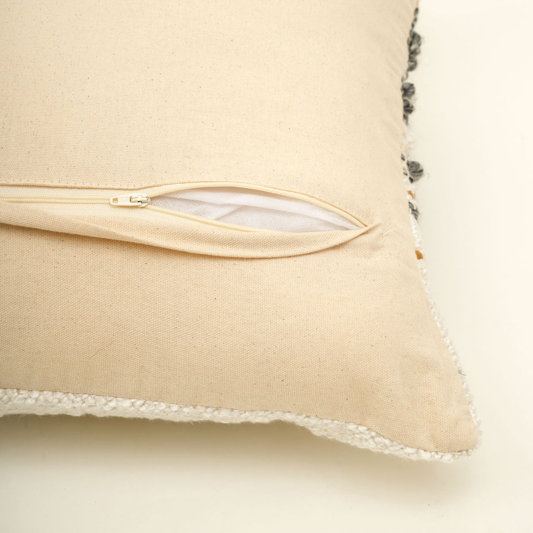 Colorful Multi Handwoven Cushion Cover – Handmade Textured Home Accent