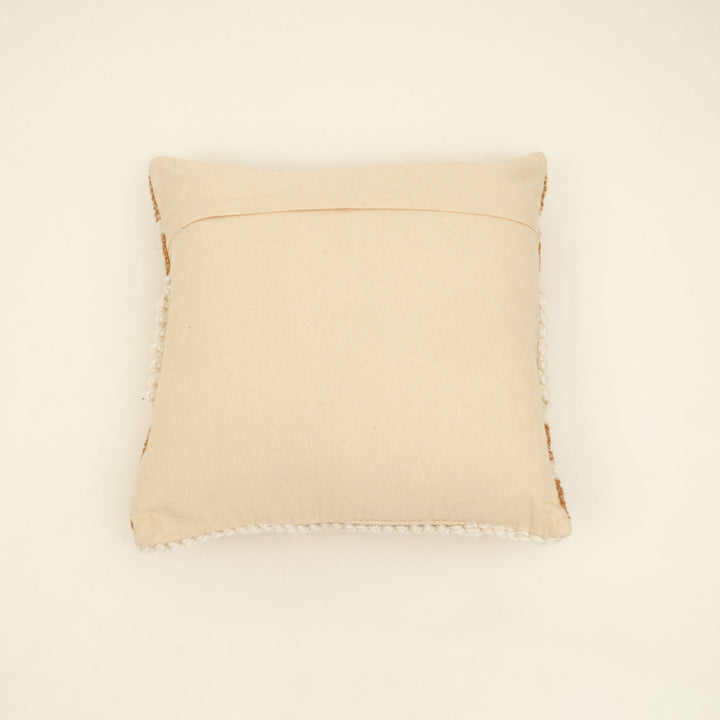 Beige/Ivory Handwoven Cushion – Soft Decorative Throw Pillow for Sofa, Bed, and Accent Chair