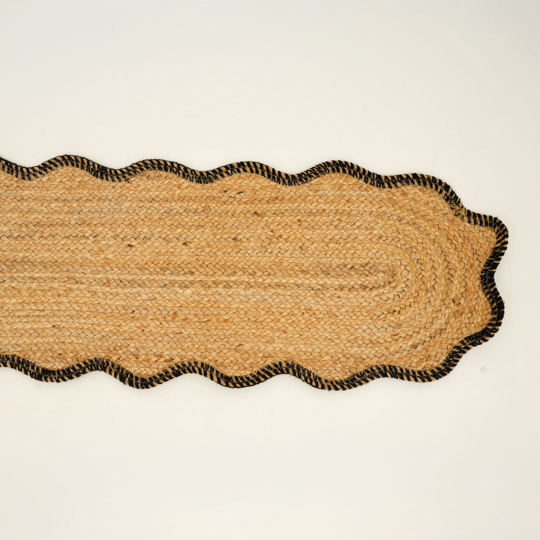 Charcoal Jute Braided Table Runner – 14x72 in | Eco-Friendly Rustic Dining Decor for Modern & Farmhouse Homes