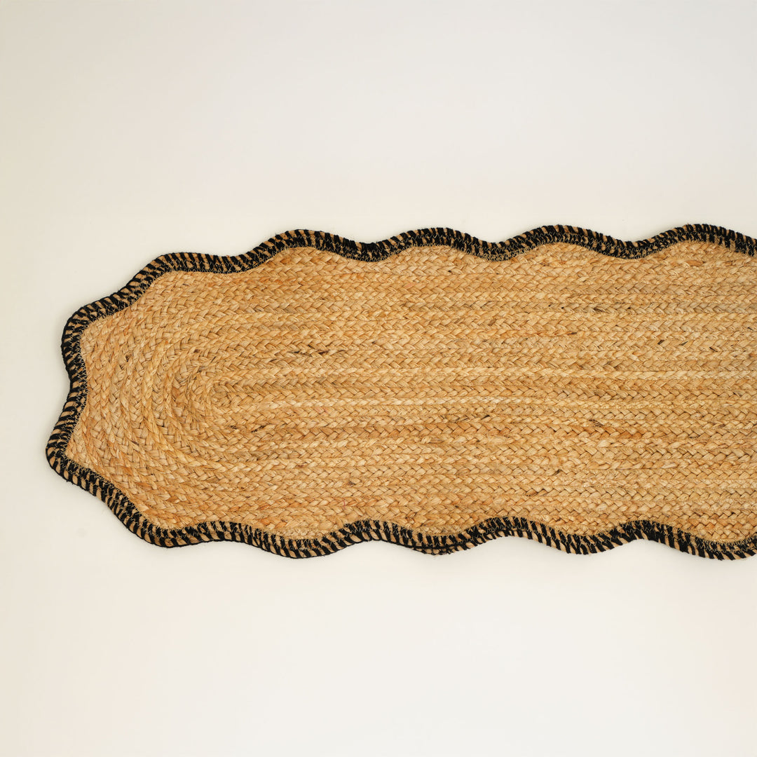 Charcoal Jute Braided Table Runner – 14x72 in | Eco-Friendly Rustic Dining Decor for Modern & Farmhouse Homes