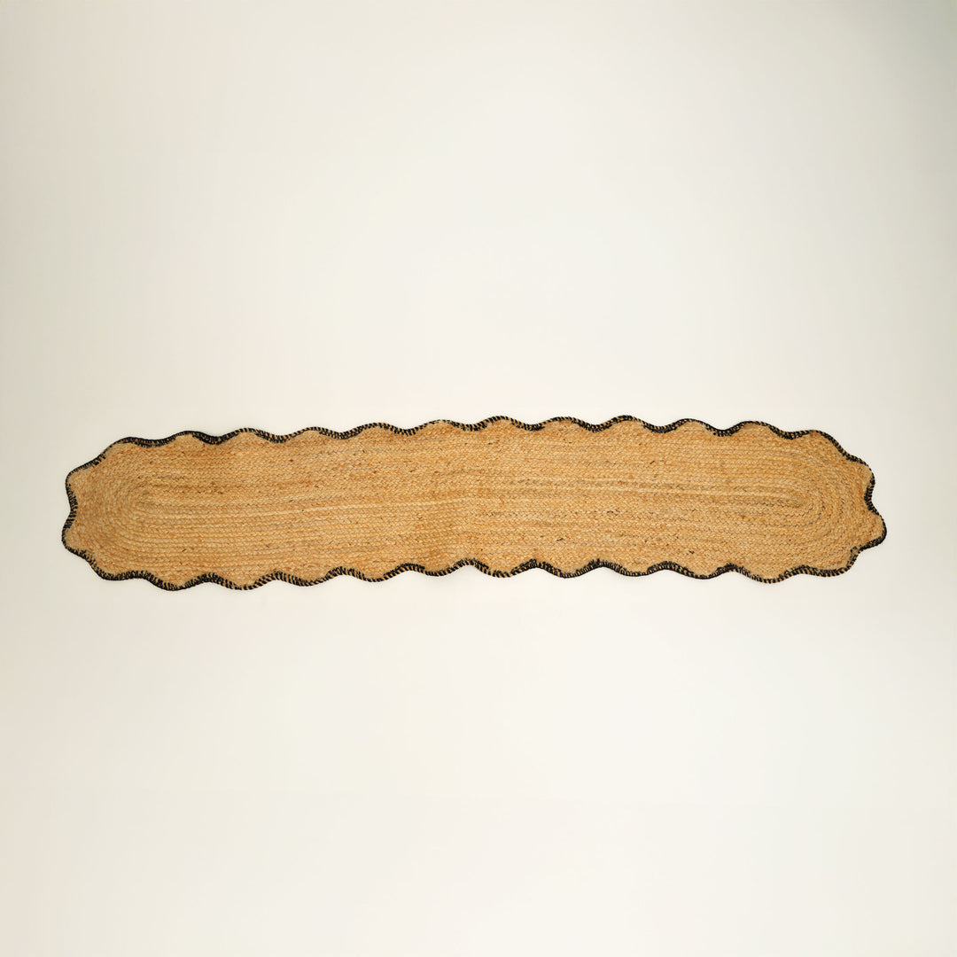 Charcoal Jute Braided Table Runner – 14x72 in | Eco-Friendly Rustic Dining Decor for Modern & Farmhouse Homes