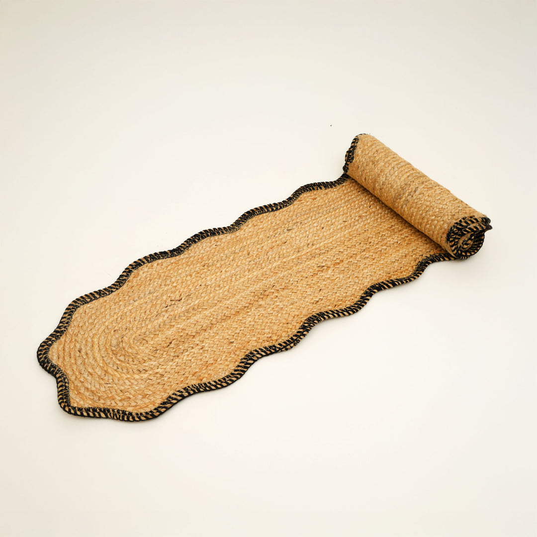 Charcoal Jute Braided Table Runner – 14x72 in | Eco-Friendly Rustic Dining Decor for Modern & Farmhouse Homes