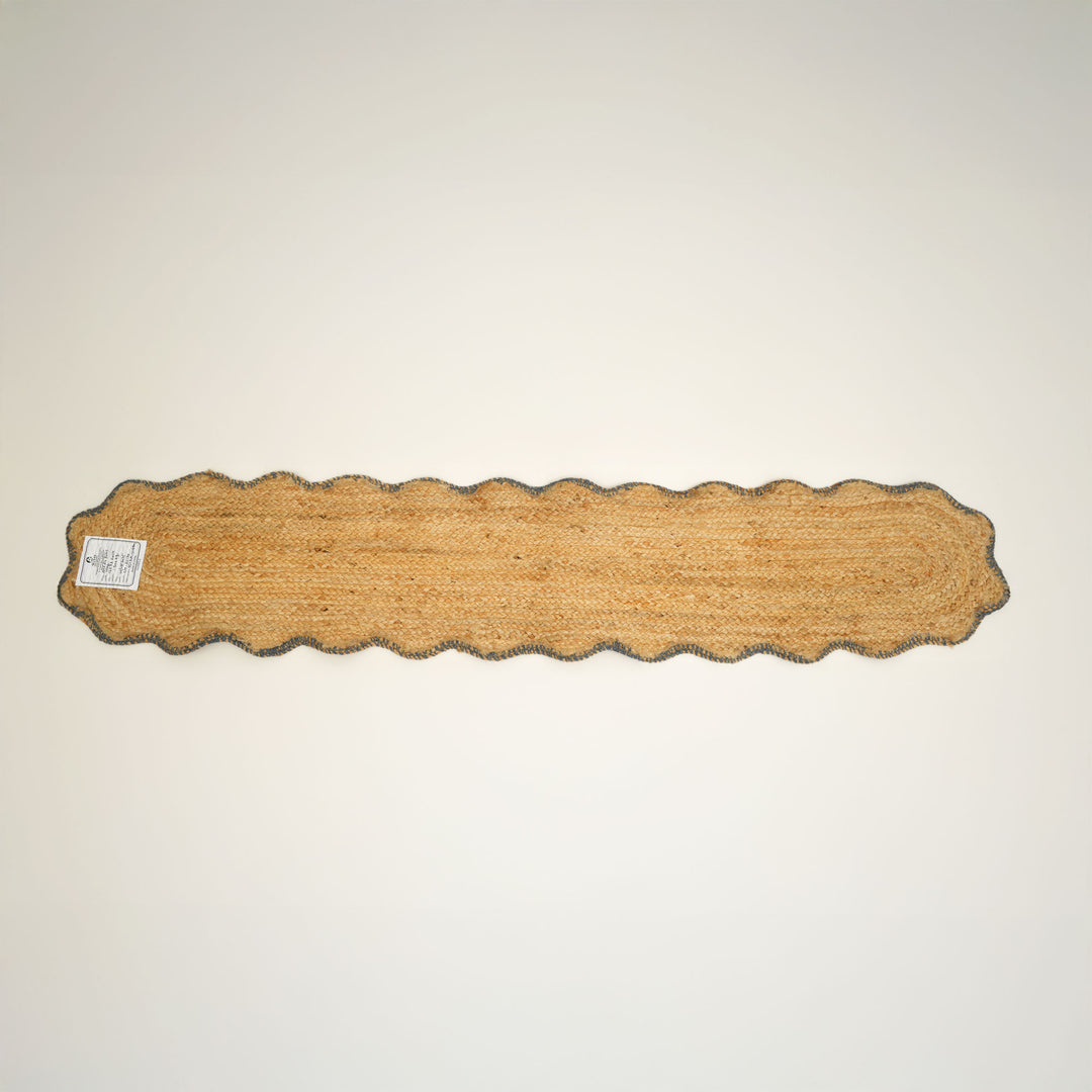 Grey Jute Braided Table Runner 14x72 in – Handcrafted Eco-Friendly Dining Decor