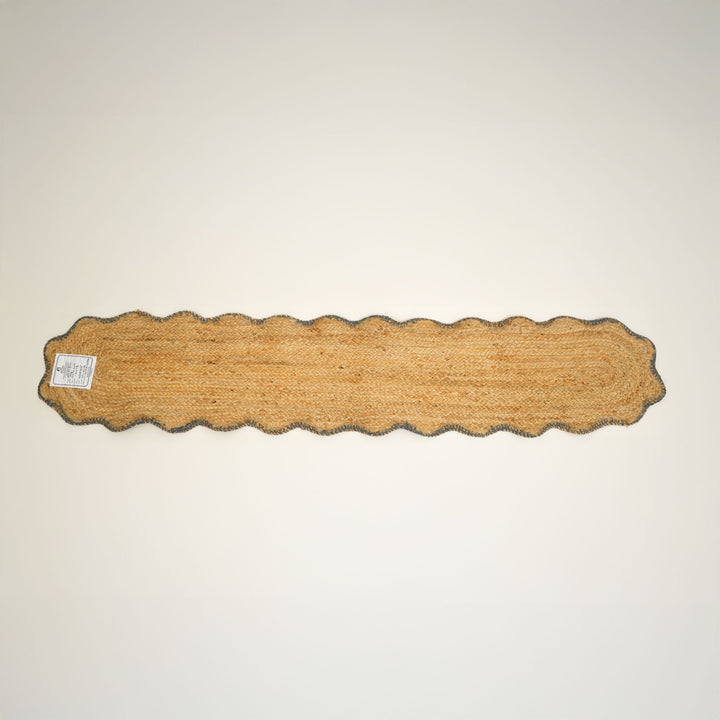 Grey Jute Braided Table Runner 14x72 in – Handcrafted Eco-Friendly Dining Decor