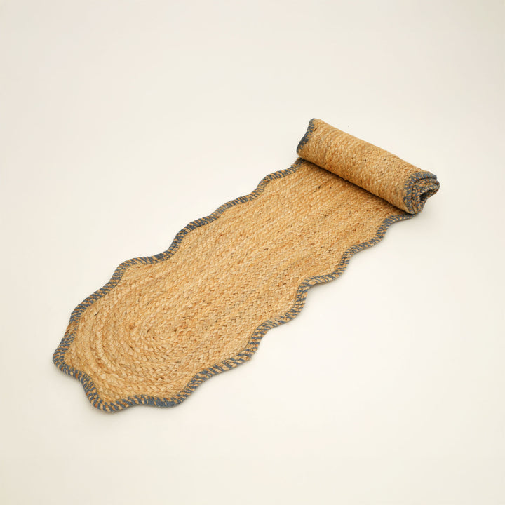 Grey Jute Braided Table Runner 14x72 in – Handcrafted Eco-Friendly Dining Decor