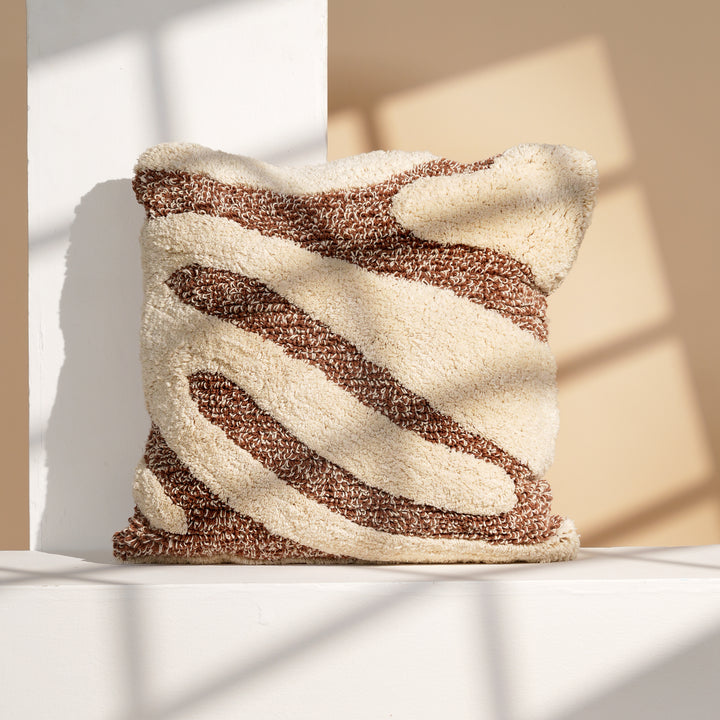 Sandrift Loop Textured Cotton Cushion with Filler 46cm