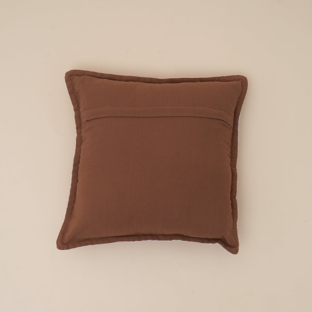 Palm Tree Embroidered Cotton Cushion with Filler 46cm