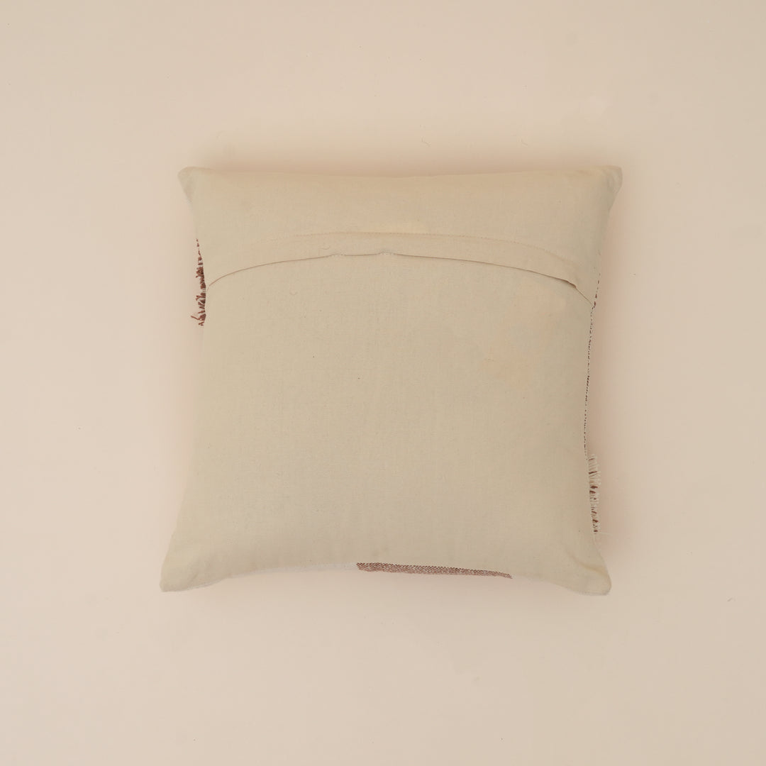 Terra Woven Pattern Cushion | Slub Yarn Cotton Decorative Pillow