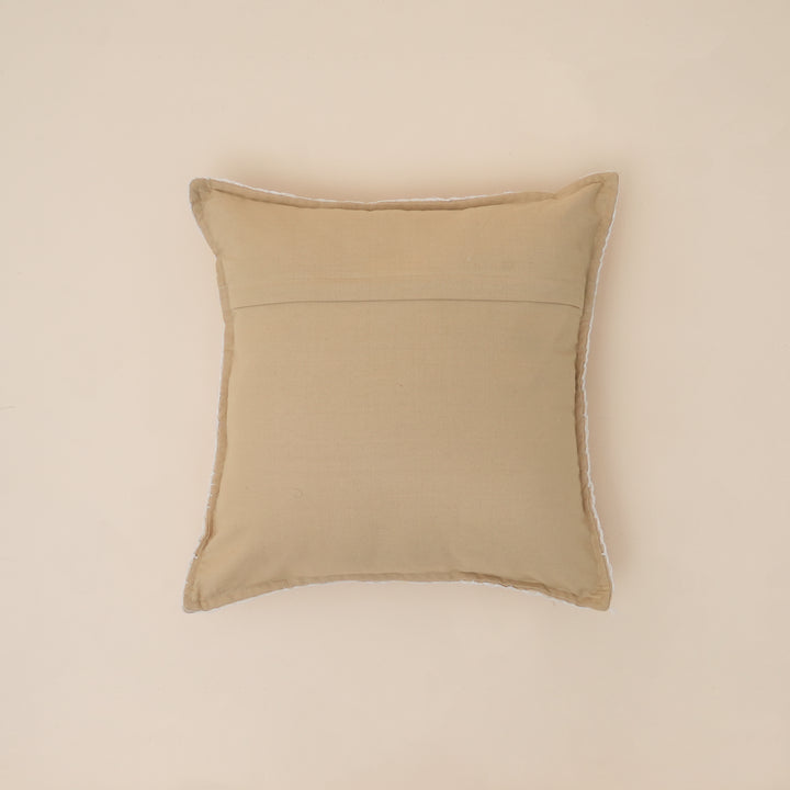 Palm Tree Embroidered Cotton Cushion with Filler 46cm