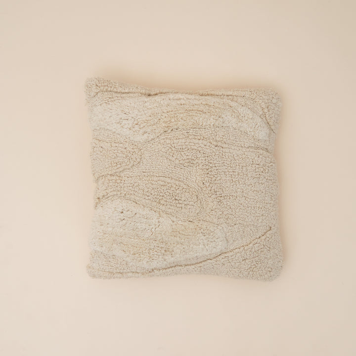 Ivory Haven Tufted Cotton Cushion with Tassels and Filler 46 cm