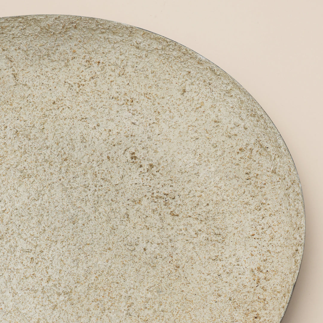 Artisanal Coupe Platter with High Rim – Round Iron Serving & Decorative Tray