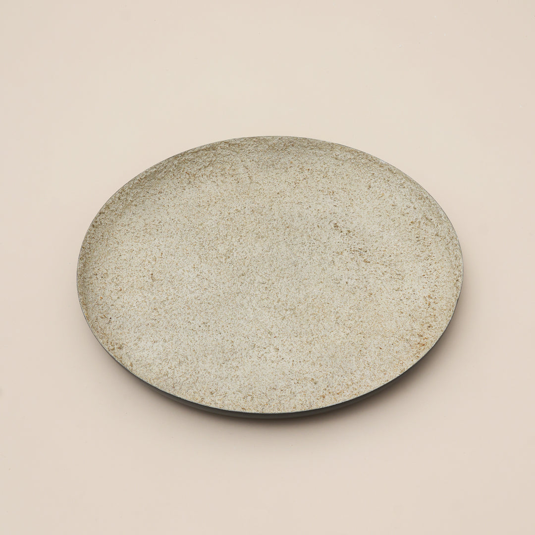 Artisanal Coupe Platter with High Rim – Round Iron Serving & Decorative Tray
