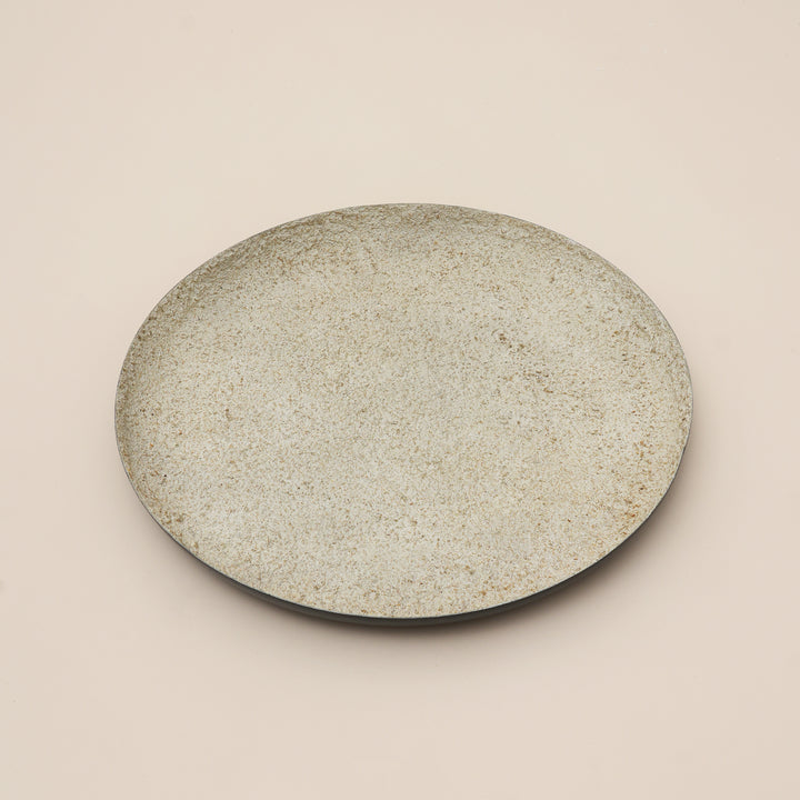 Artisanal Coupe Platter with High Rim – Round Iron Serving & Decorative Tray