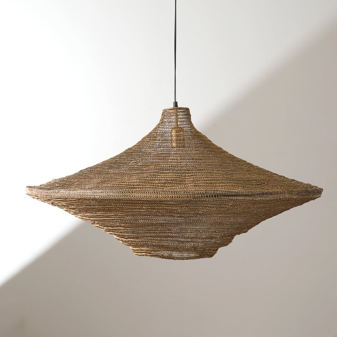 Goldene Pendelleuchte mit Kabel - Klein