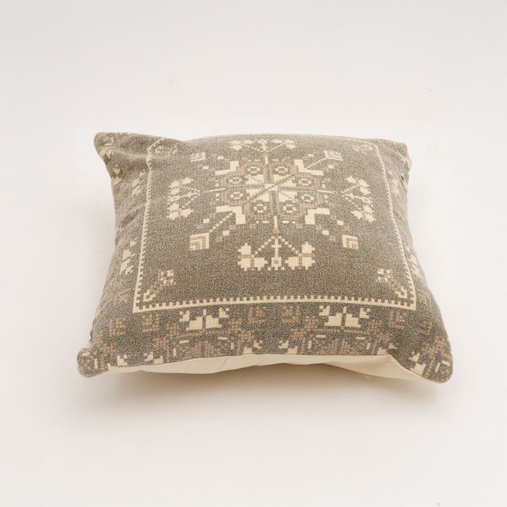 Desert Mosaic Printed Cushion – Earthy Green Geometric Design