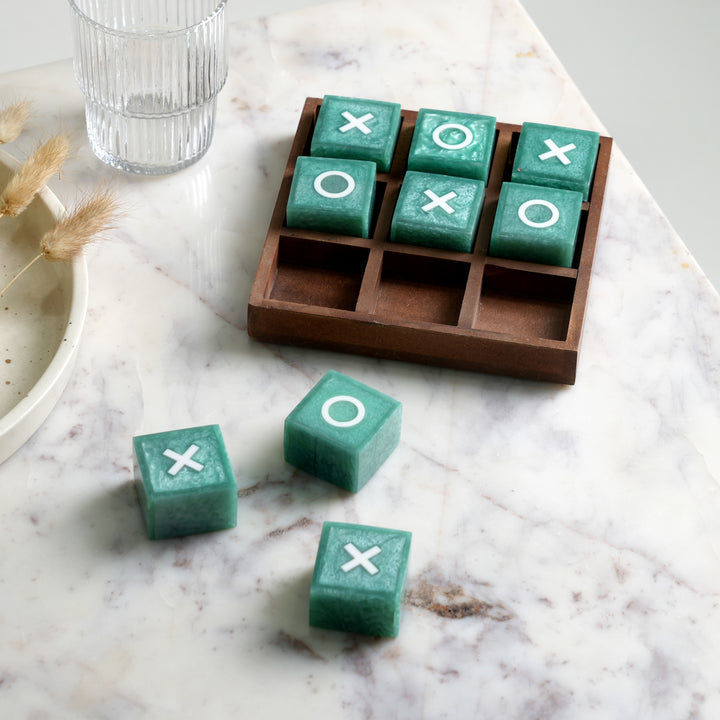 Modern Resin Tic Tac Toe Game Set. | Luxury Home Décor Accent |