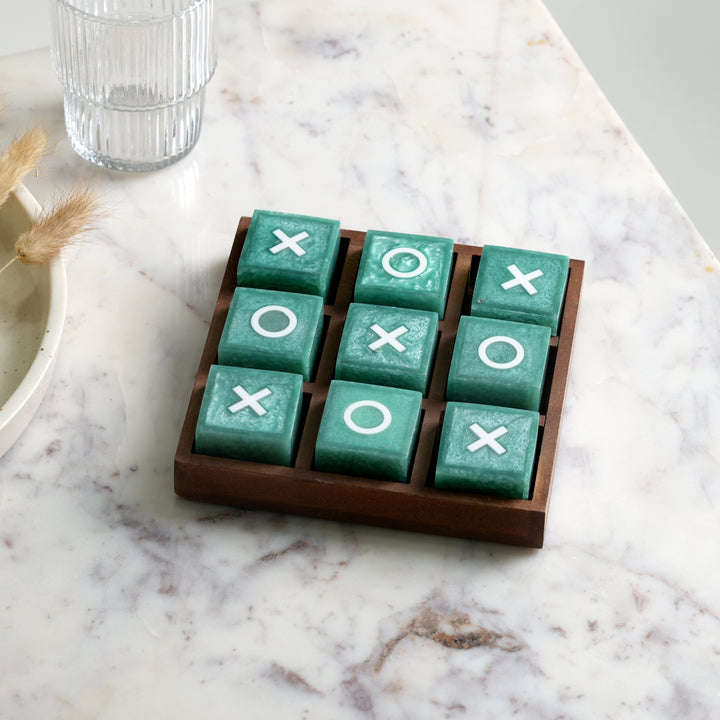 Modern Resin Tic Tac Toe Game Set. | Luxury Home Décor Accent |