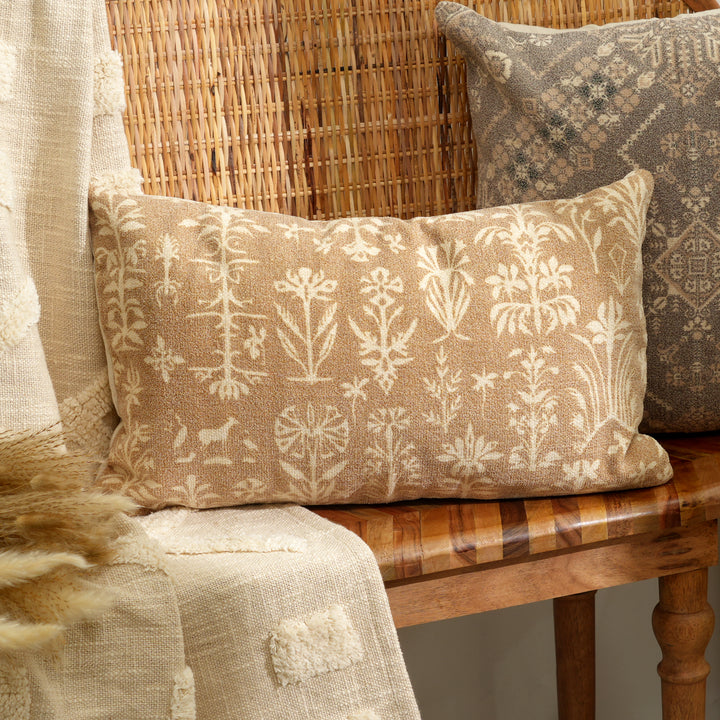 BloomAura Decorative Printed Cushion – 50 x 30 cm