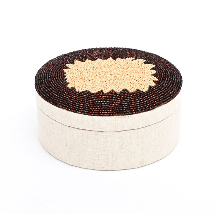 Vintage Regal Beaded Keepsake Box – Oval Storage 7×5 Inch