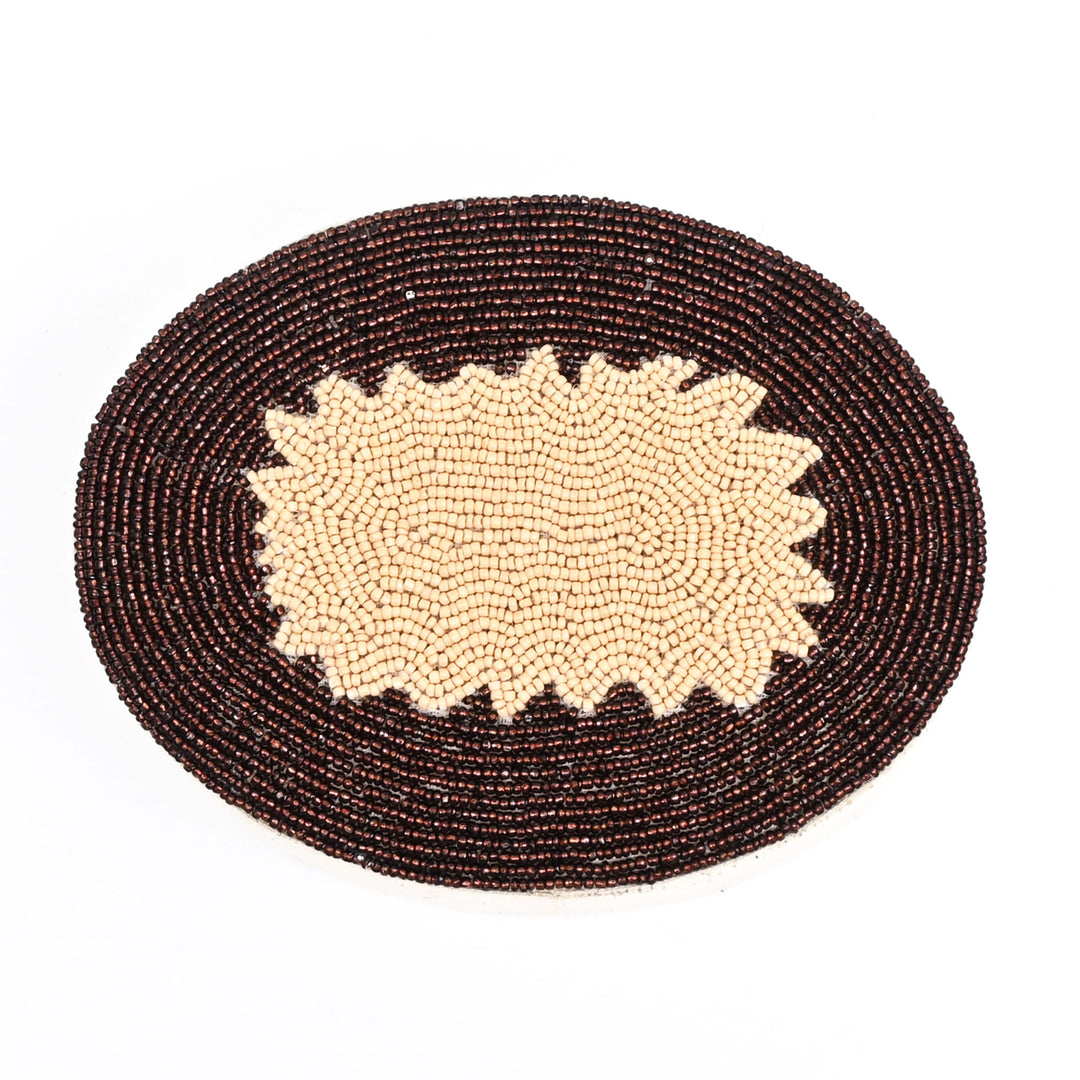 Vintage Regal Beaded Keepsake Box – Oval Storage 7×5 Inch