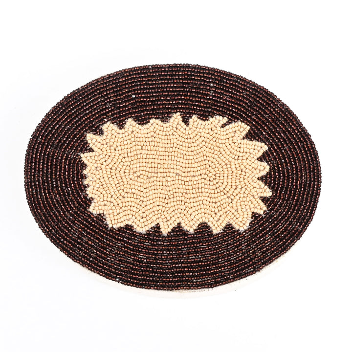 Vintage Regal Beaded Keepsake Box – Oval Storage 7×5 Inch