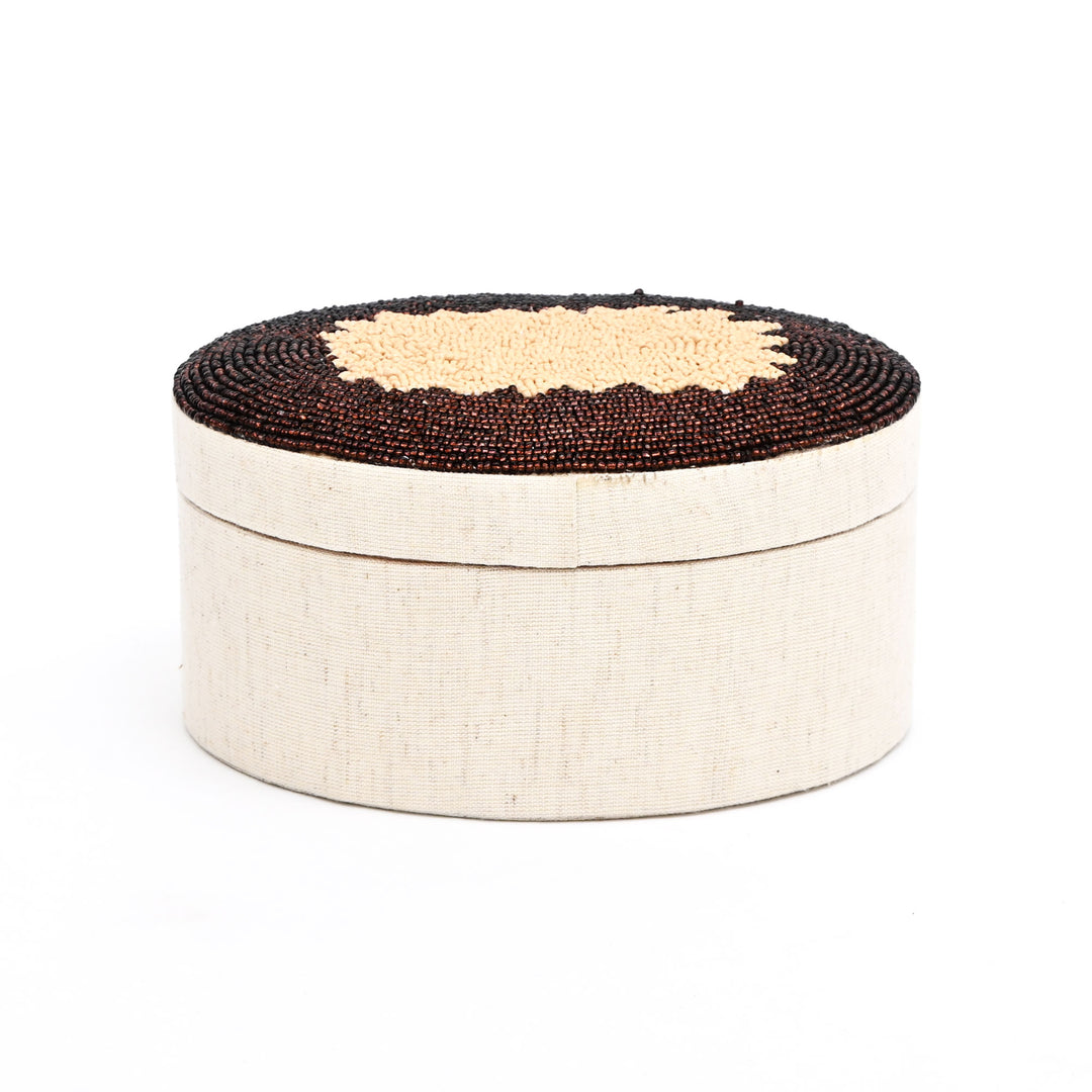 Vintage Regal Beaded Keepsake Box – Oval Storage 7×5 Inch