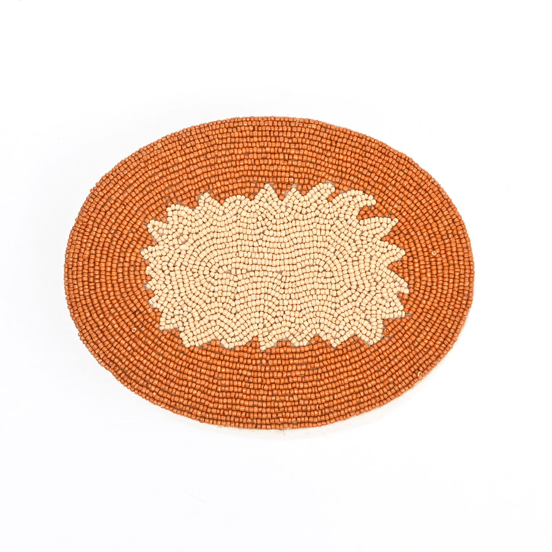 Amber Elegance Beaded Oval Keepsake Box 7×5 Inch – Decorative Storage