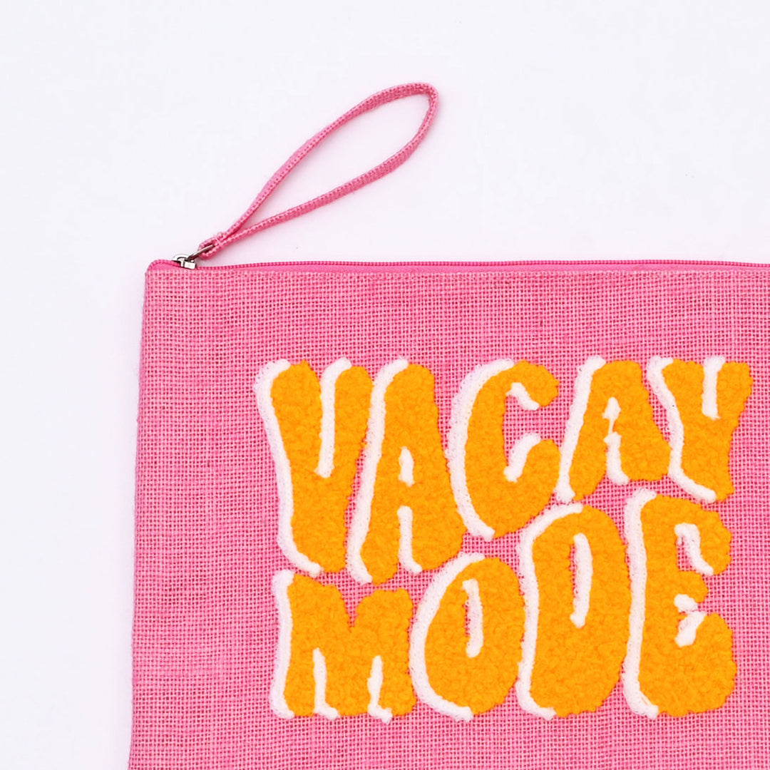 Blush Vacay Mode Beach Pouch – Compact Stylish Organizer