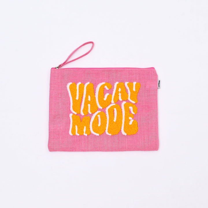 Blush Vacay Mode Beach Pouch – Compact Stylish Organizer