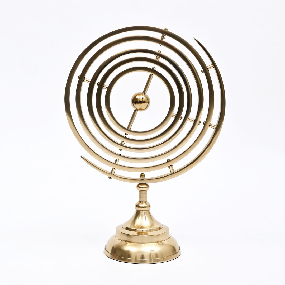 Classic Armillary Sphere Décor in Polished Gold Finish