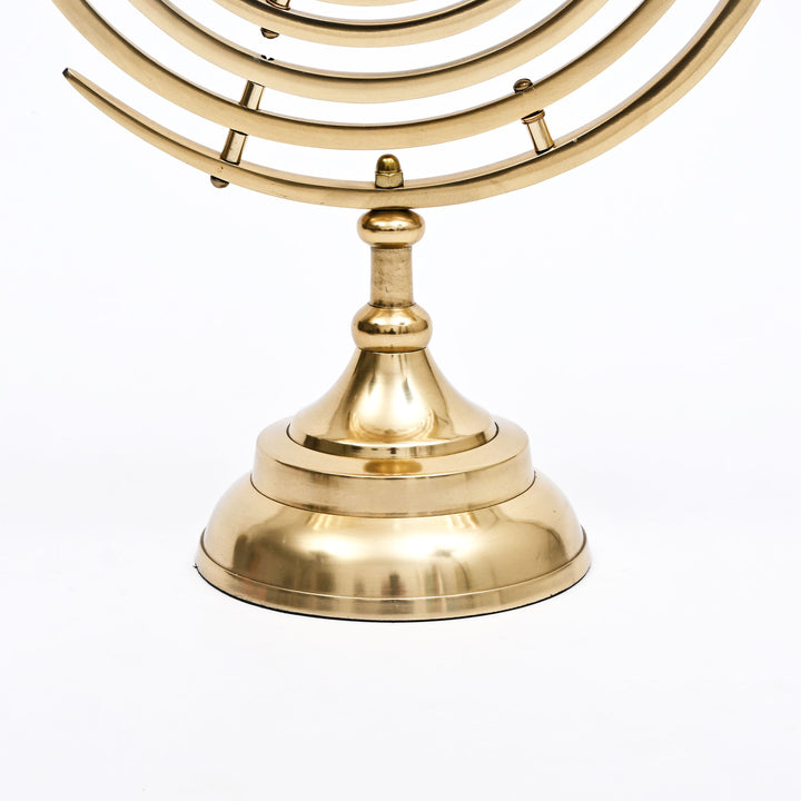 Classic Armillary Sphere Décor in Polished Gold Finish