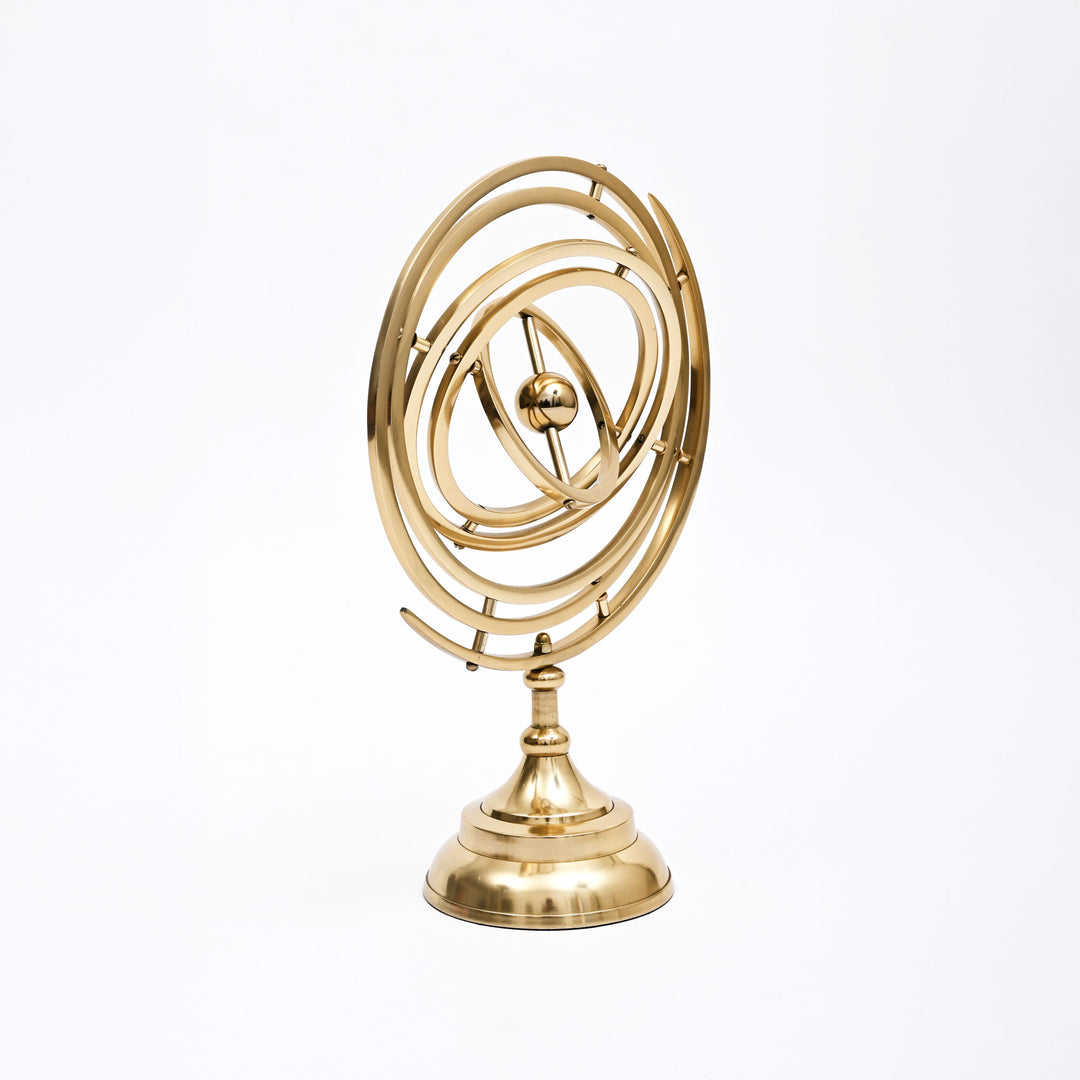 Classic Armillary Sphere Décor in Polished Gold Finish