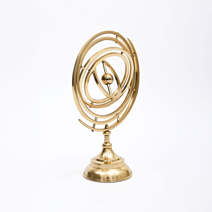 Classic Armillary Sphere Décor in Polished Gold Finish
