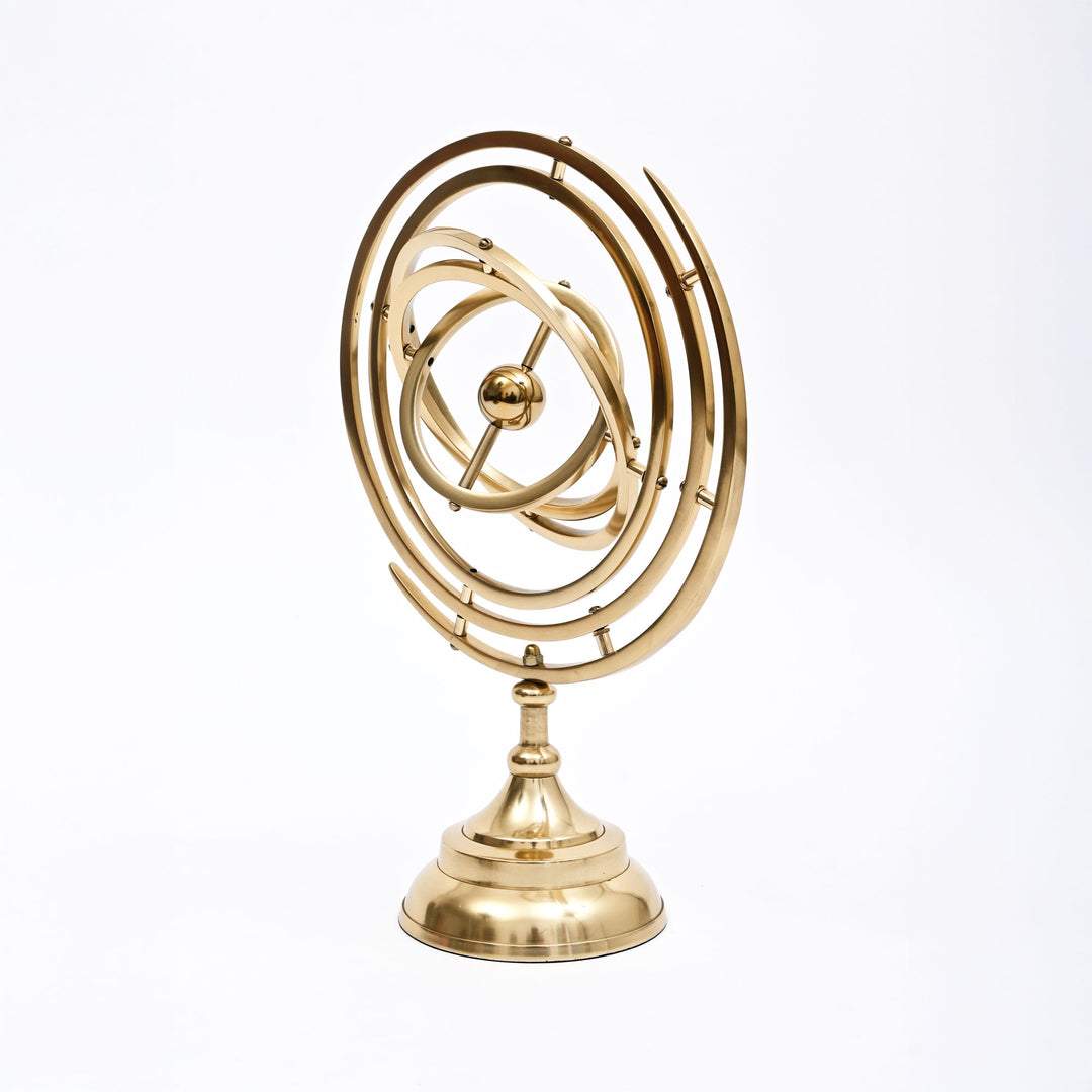 Classic Armillary Sphere Décor in Polished Gold Finish