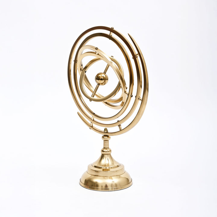 Classic Armillary Sphere Décor in Polished Gold Finish