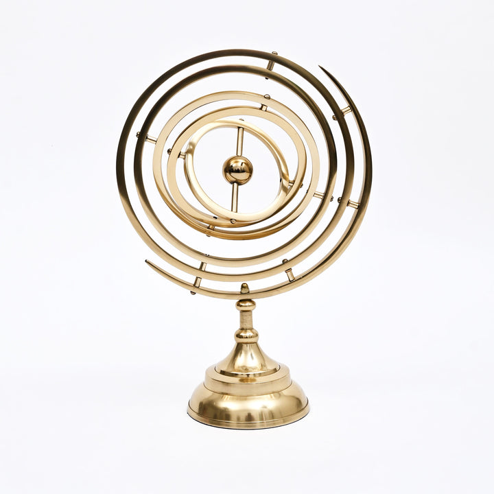 Classic Armillary Sphere Décor in Polished Gold Finish