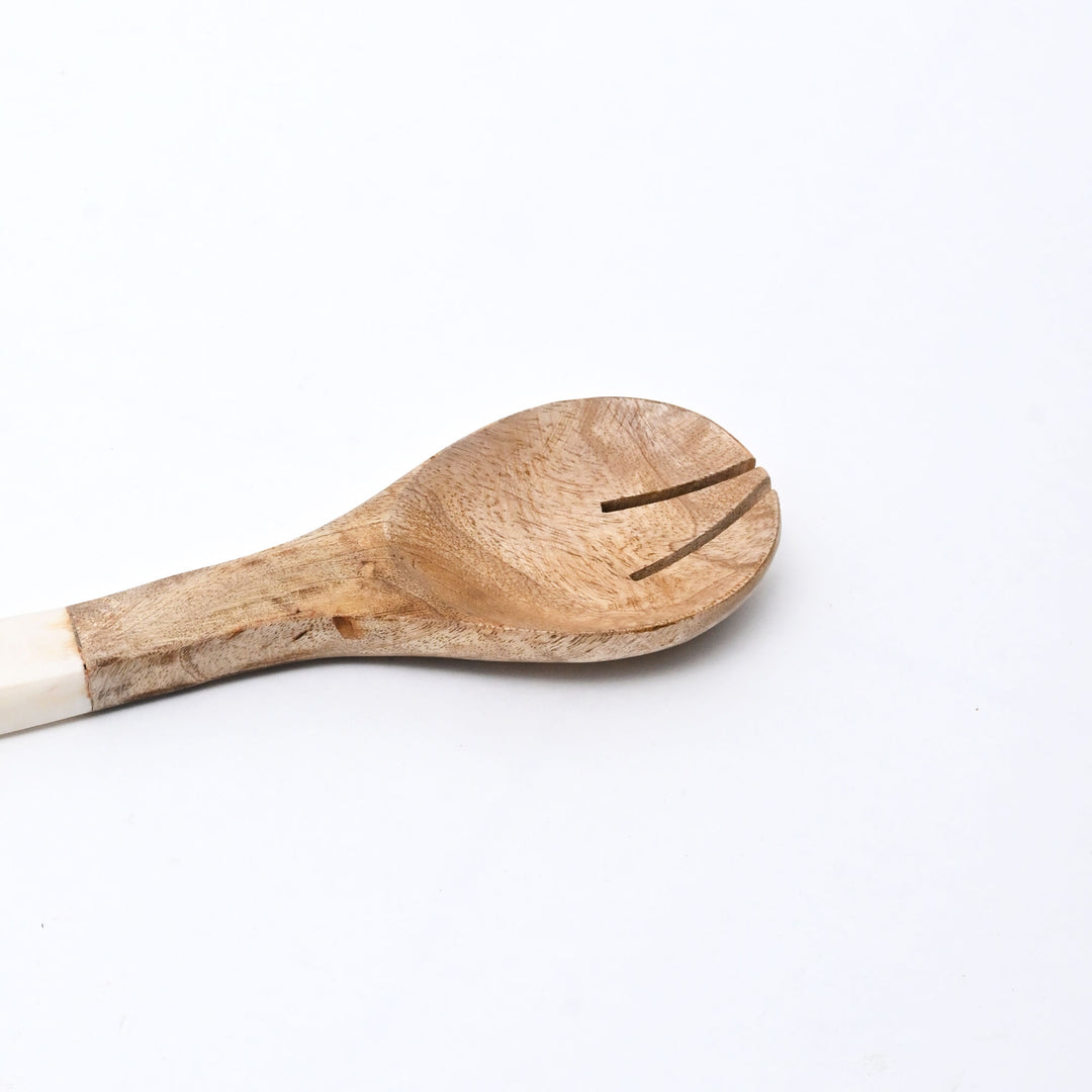 Wooden Salad Server Set Natural Wood Kitchen Serving Tools