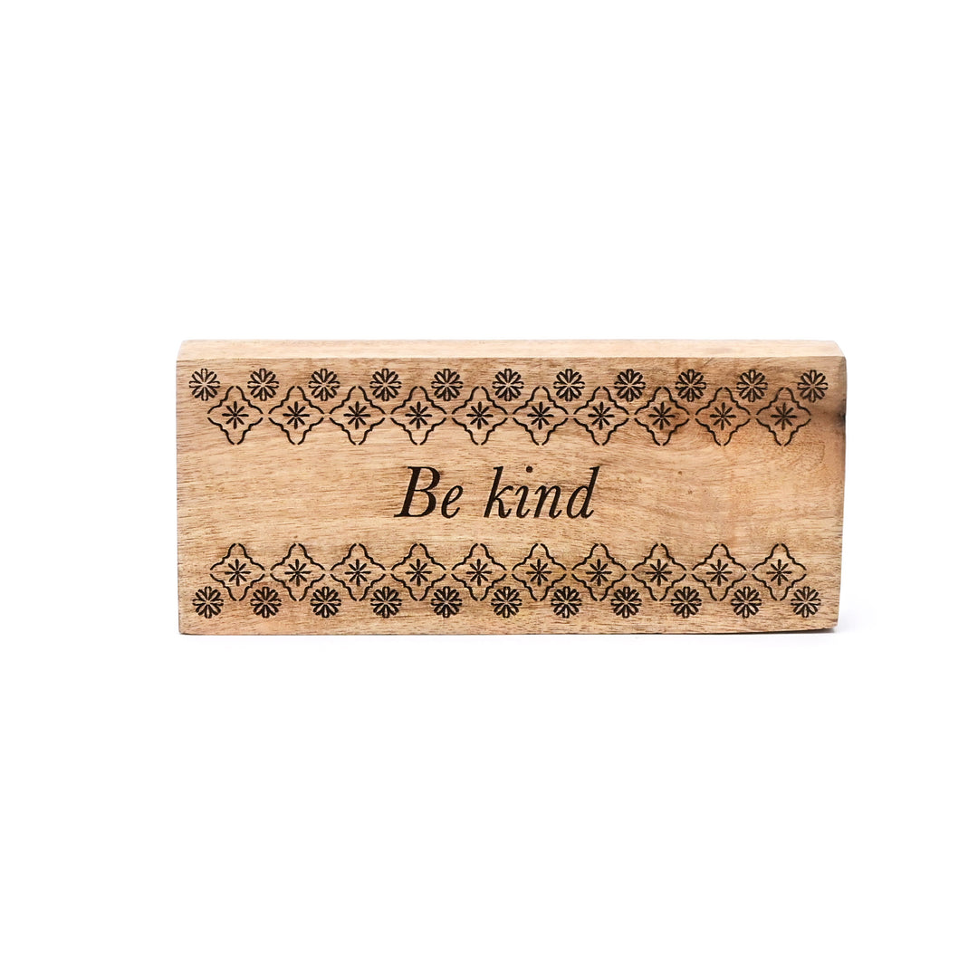 Wood Word Block Set of 3 – Rustic 23x10x3 cm Décor