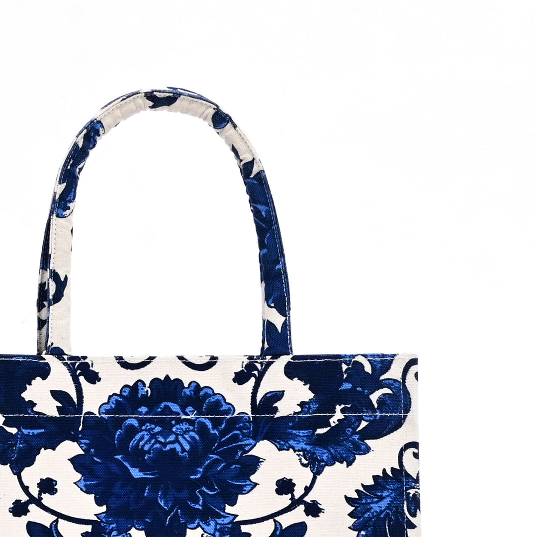 Floral Canvas Gift Bag – Elegant Reusable Tote