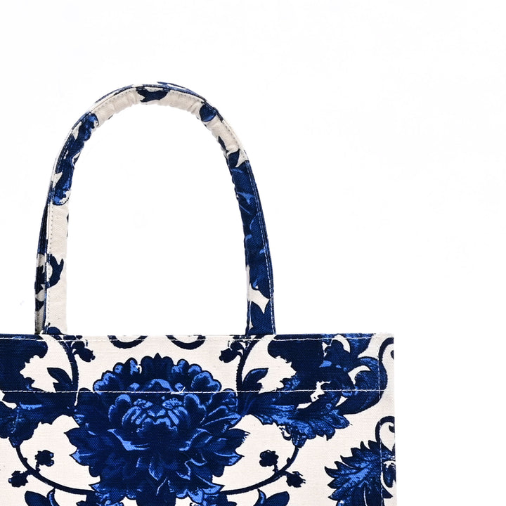 Floral Canvas Gift Bag – Elegant Reusable Tote