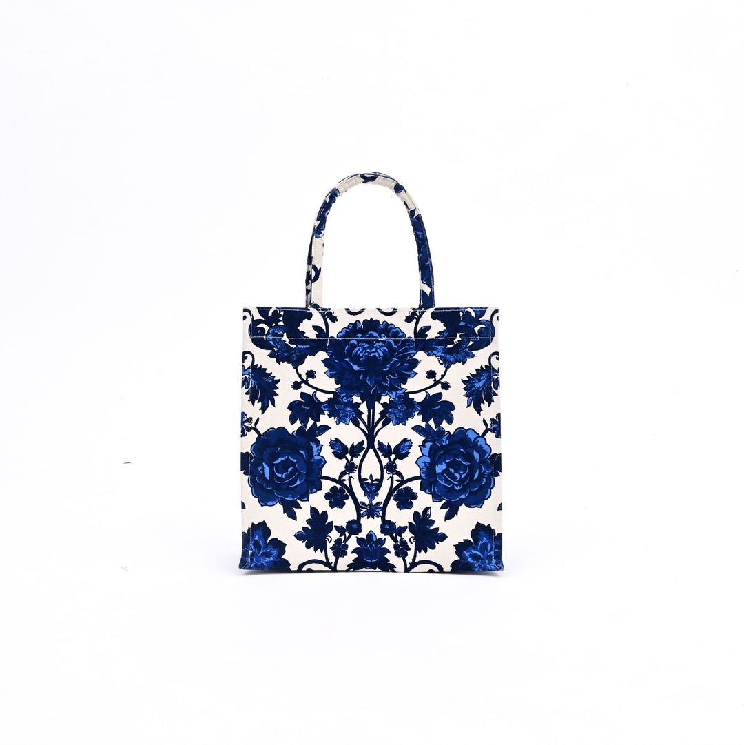 Floral Canvas Gift Bag – Elegant Reusable Tote